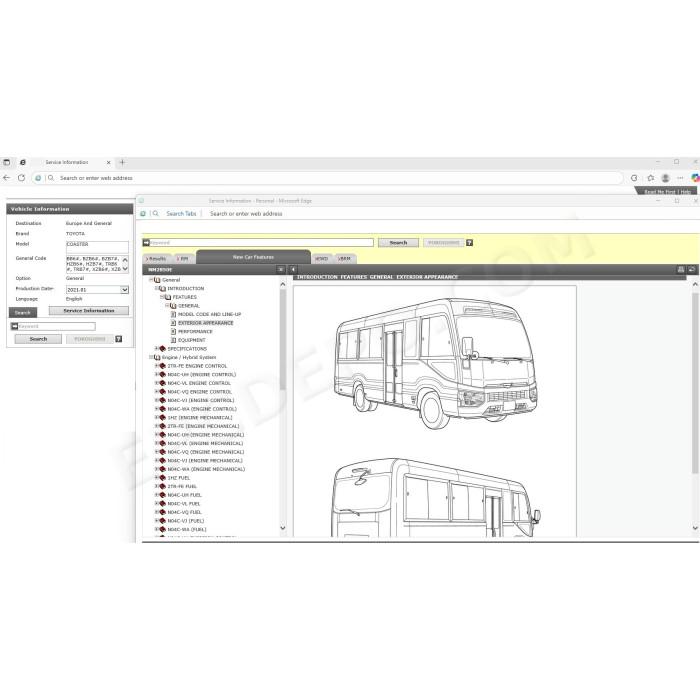 toyota coaster bus 2017 - 2025 service repair manual