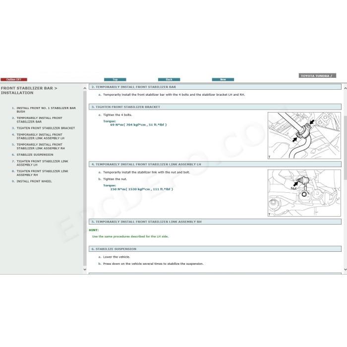 TOYOTA TUNDRA 2006 - 2015 SERVICE & REPAIR MANUAL