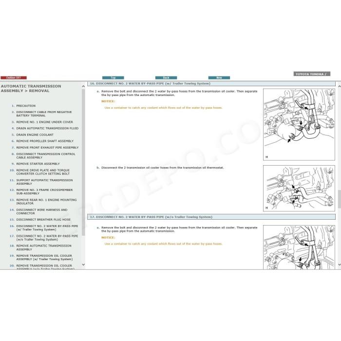 TOYOTA TUNDRA 2006 - 2015 SERVICE & REPAIR MANUAL