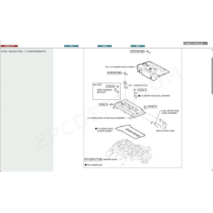 TOYOTA YARIS 2011 - 2014 SERVICE & REPAIR MANUAL