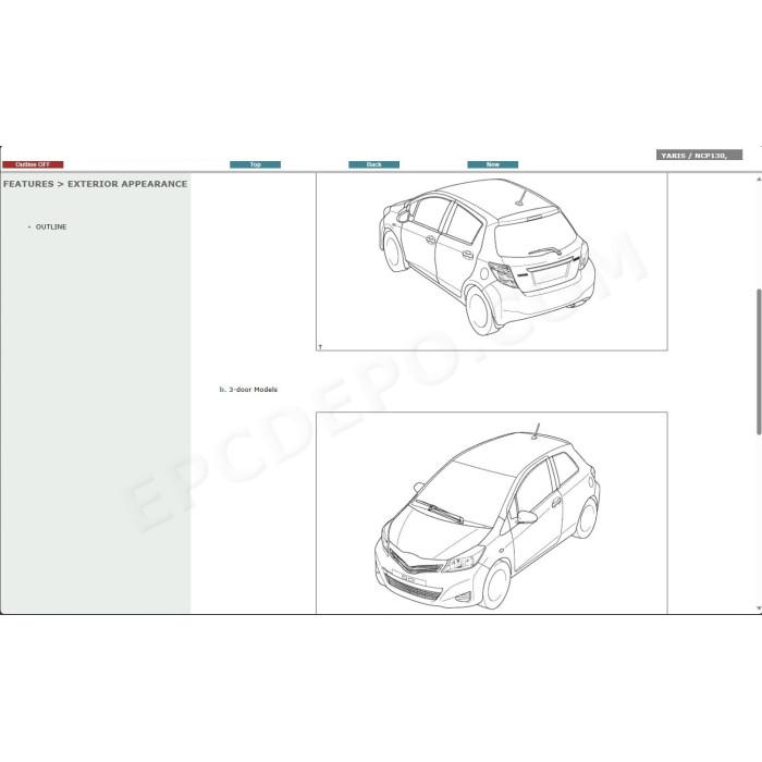 TOYOTA YARIS 2011 - 2014 SERVICE & REPAIR MANUAL