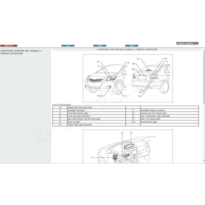 TOYOTA YARIS 2010 - 2014 SERVICE & REPAIR MANUAL