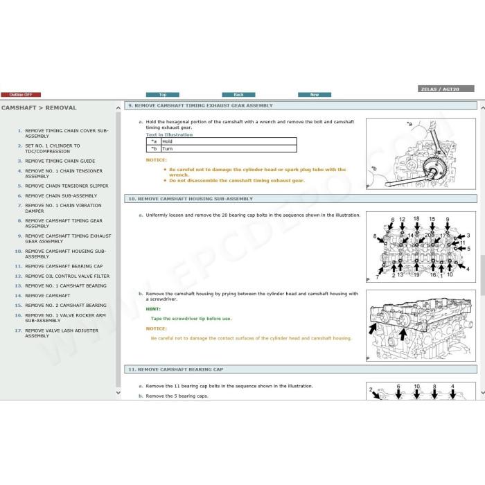 TOYOTA ZELAS 2010 - 2016 SERVICE & REPAIR MANUAL