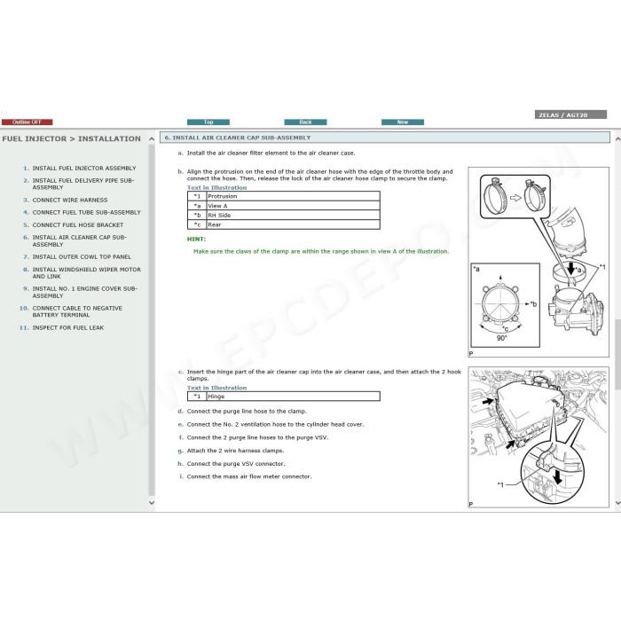 TOYOTA ZELAS 2010 - 2016 SERVICE & REPAIR MANUAL