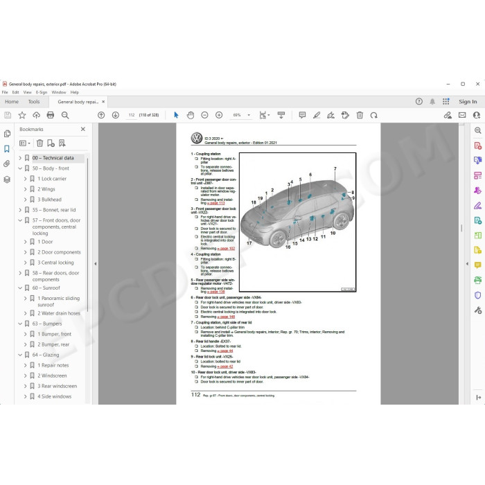 Volkswagen ID3 2019 - 2023 service & repair manual