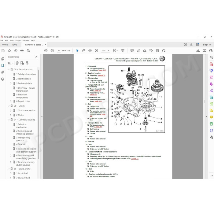 Volkswagen T-Cross 2018 - 2023 service manual