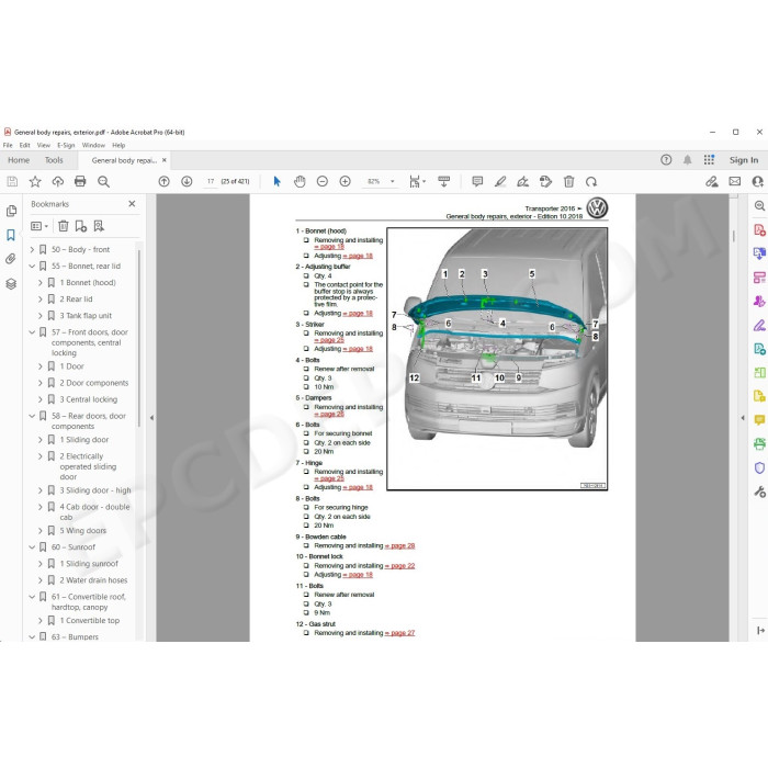 Volkswagen Transporter T6 2015 - 2019 service manual