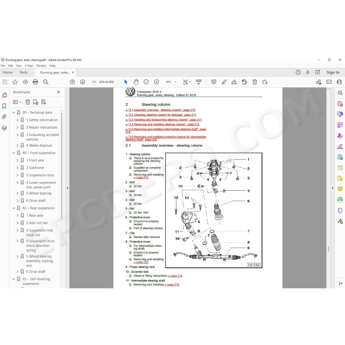 Volkswagen Transporter T6 2015 - 2019 service manual