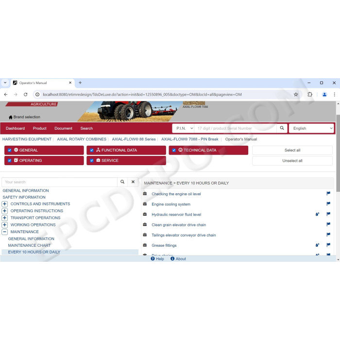 eTimGo offline CNH Agriculture & Construction service tool 01.2024