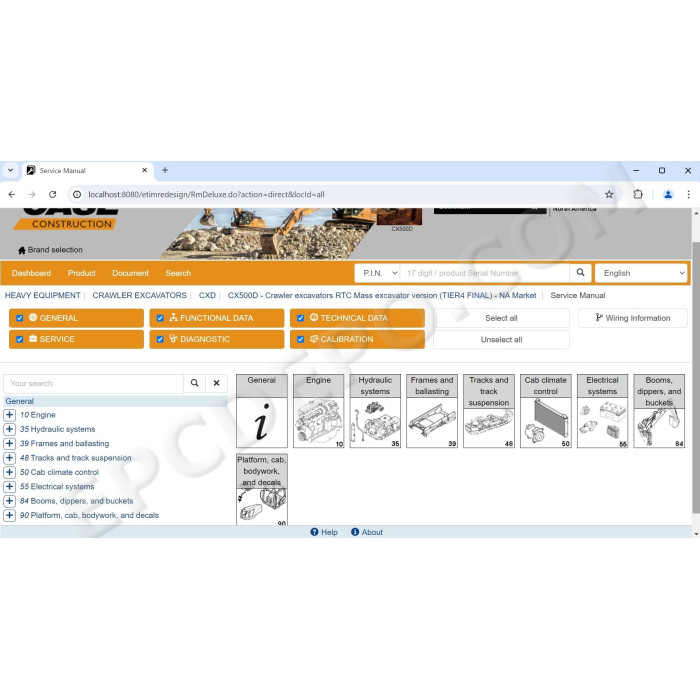 eTimGo offline CNH Agriculture & Construction service tool 01.2024