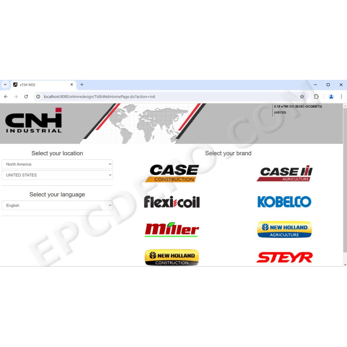eTimGo offline CNH Agriculture & Construction service tool 04.2025