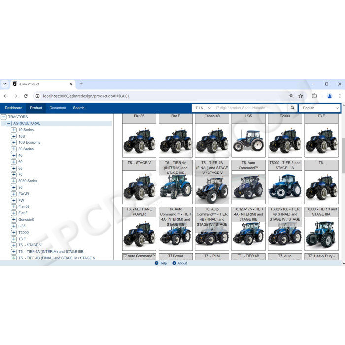 eTimGo offline CNH Agriculture & Construction service tool 04.2025
