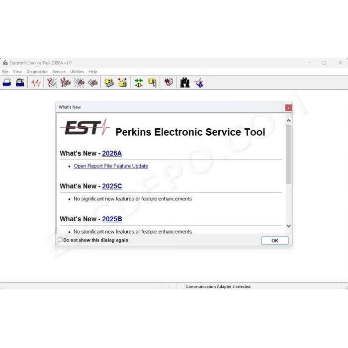 perkins engine genset est 2026a electronic service tool