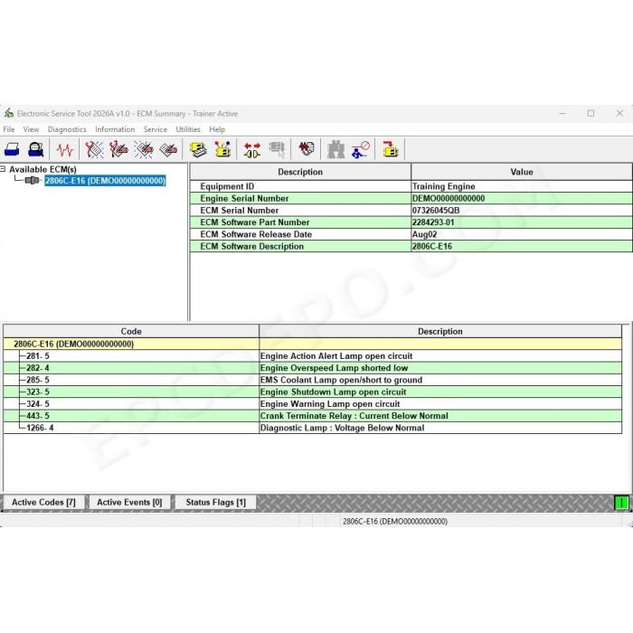 perkins engine genset est 2026a electronic service tool