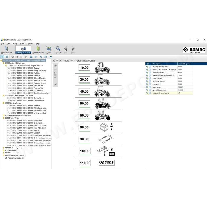 Bomag CE Construction EPC spare parts catalog 2021