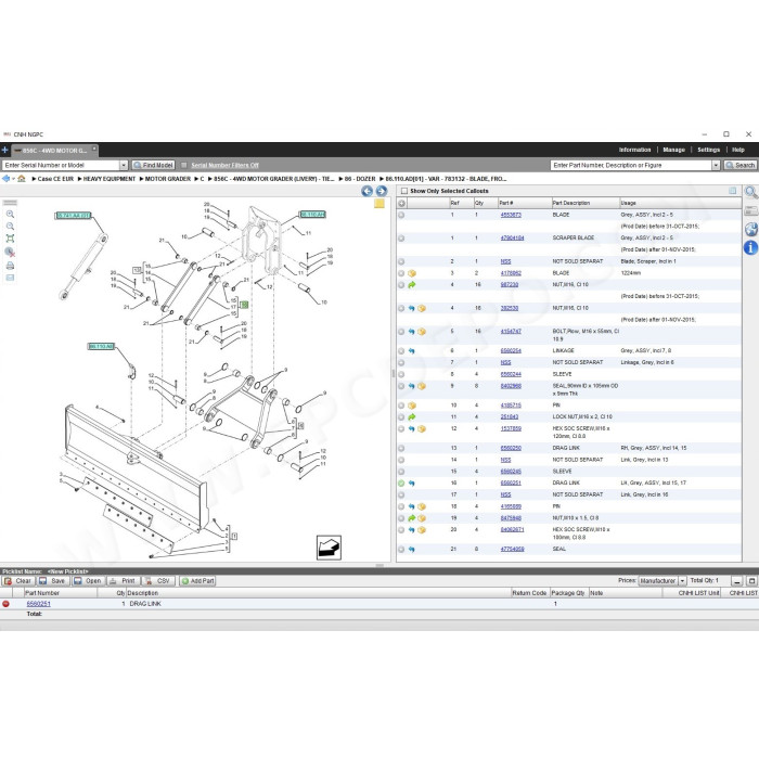 Case Construction CE Europe EPC spare parts catalog 2019