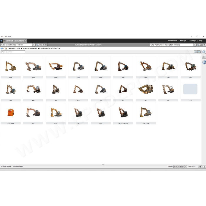 Case Construction CE Europe EPC spare parts catalog 2019