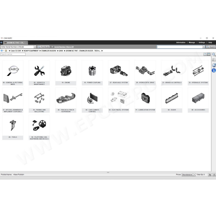Case Construction CE Europe EPC spare parts catalog 2019