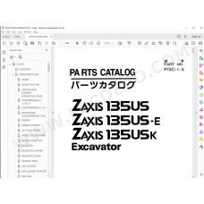 Hitachi Excavator Zaxis ZX135US ZX135US-E ZX135USK spare parts manual
