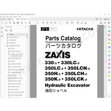 Hitachi Excavator Zaxis ZX330-3 ZX330LC-3 ZX350LC-3 ZX350LCN-3 ZX350H-3 ZX350LCH-3 ZX350K-3 ZX350LCK-3 parts manual