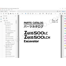 Hitachi Excavator Zaxis ZX500LC ZX500LCH spare parts manual