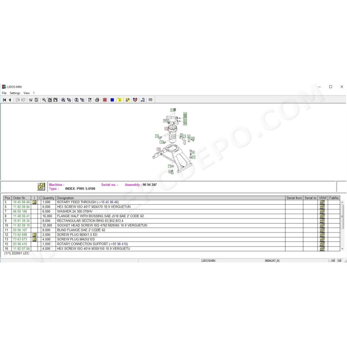 Liebherr Lidos MIN Mining Excavator EPC spare parts catalog + service offline 2022