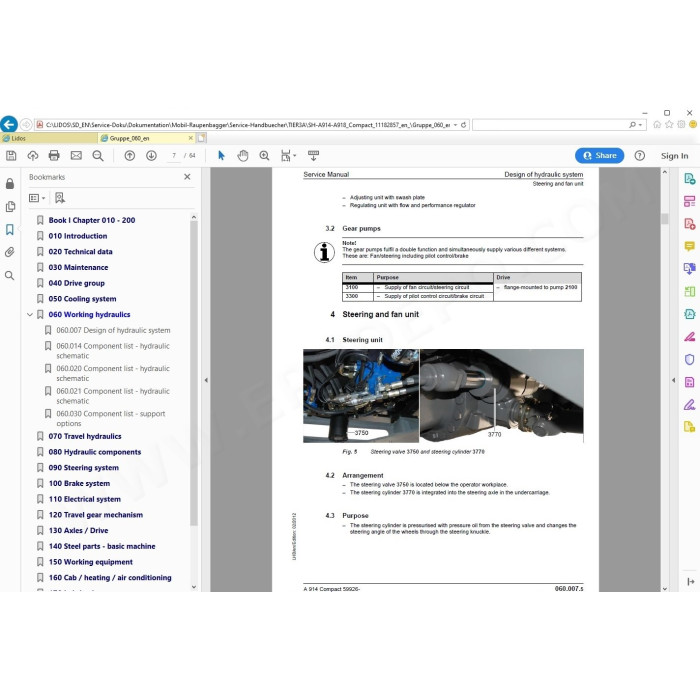 Liebherr Lidos LHB LFR LBH LWT COT EPC parts catalog + service offline 2022