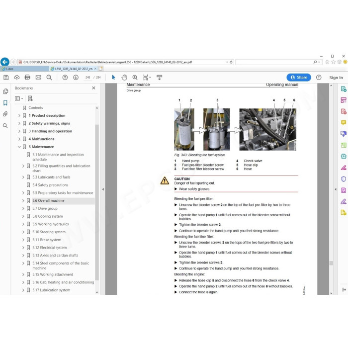 Liebherr Lidos LHB LFR LBH LWT COT EPC parts catalog + service offline 2022