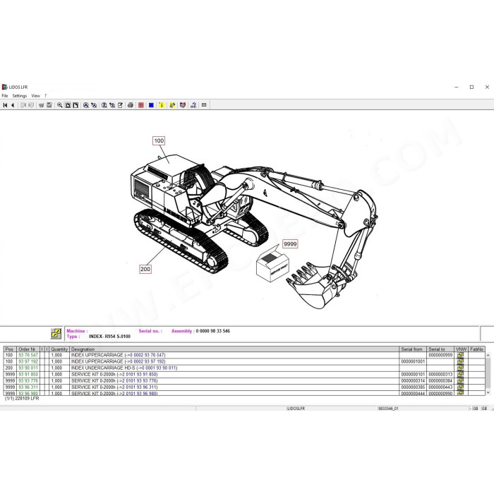 Liebherr Lidos LHB LFR LBH LWT COT EPC parts catalog + service offline 2022