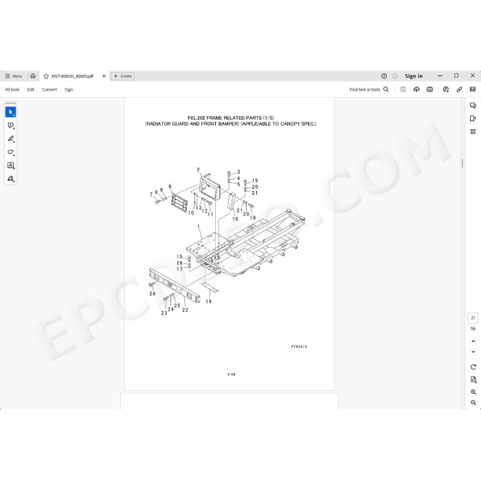 Morooka Crawler Carrier 300VD 600VD 800VD 1500VD 2200VD 3000VD parts manual
