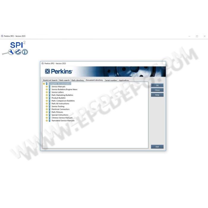 PERKINS SPI 2023A EPC PARTS CATALOG + EST2025A