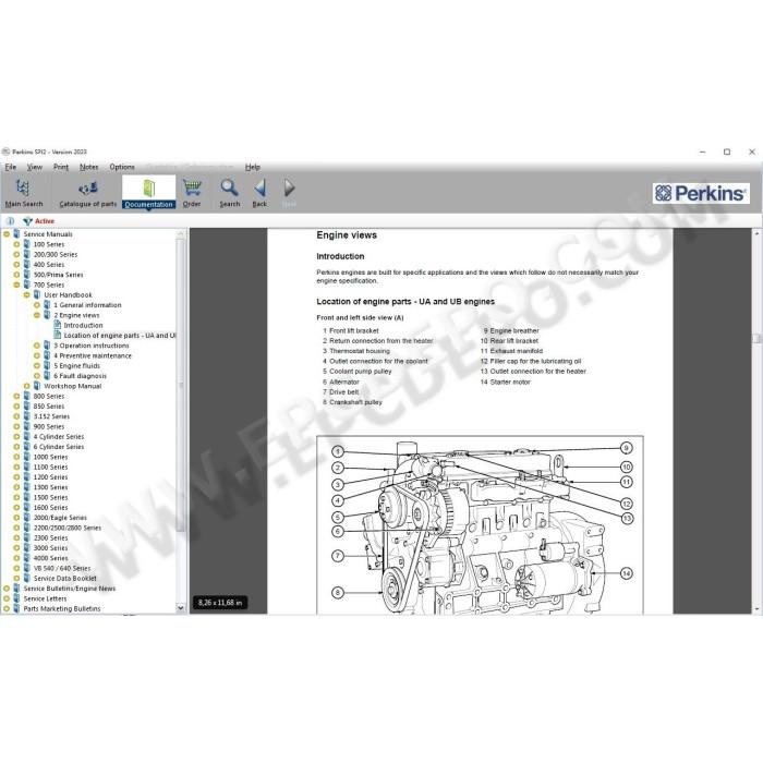 PERKINS SPI 2023A EPC PARTS CATALOG + EST2025A