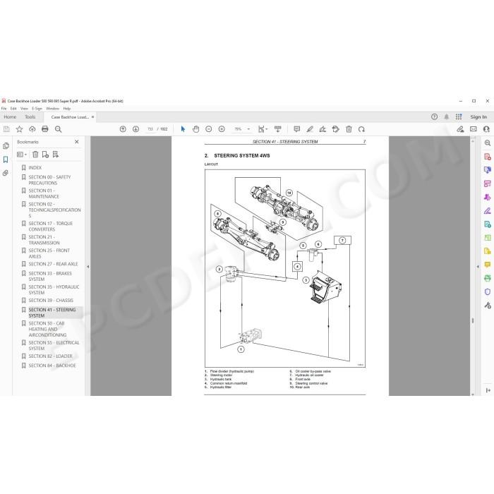 Case Backhoe Loader 580 590 695 Super R service manual