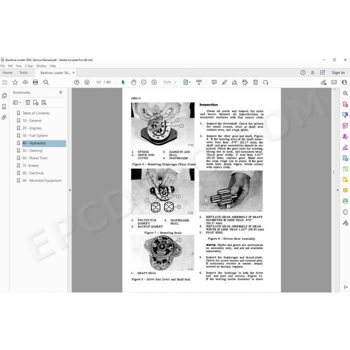 Case Backhoe Loader 580C service manual