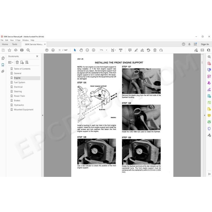 Case Backhoe Loader 580K service manual