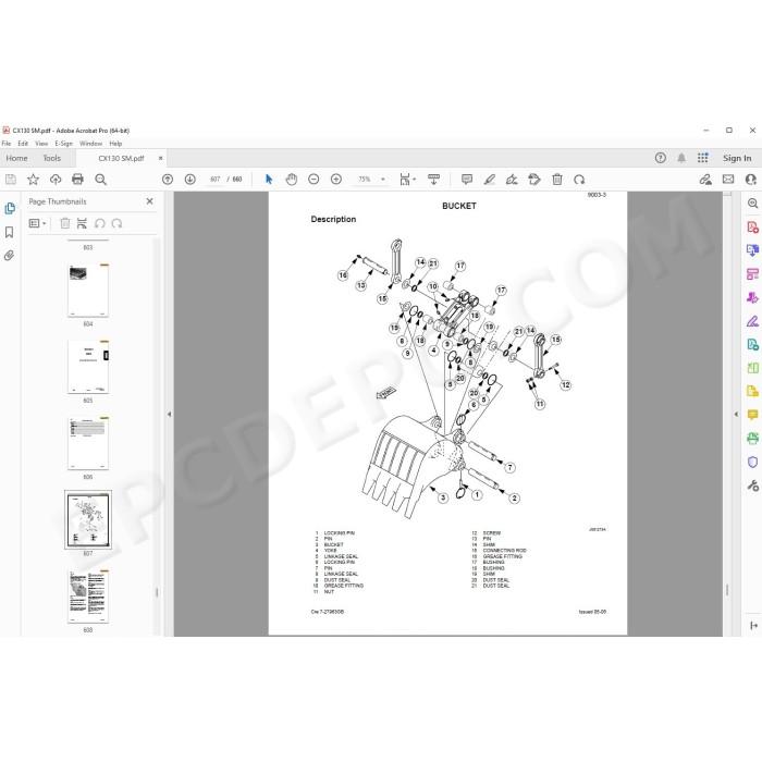 Case Excavator CX130 service & repair manual