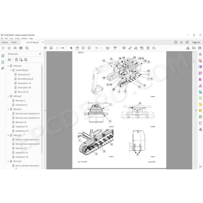 Case Excavator CX130 service & repair manual
