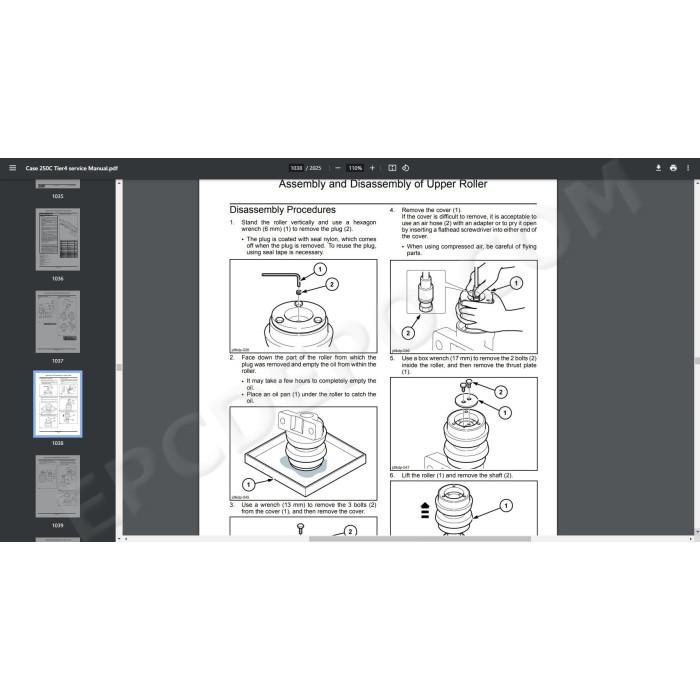Case Excavator CX250C Tier 4 service manual