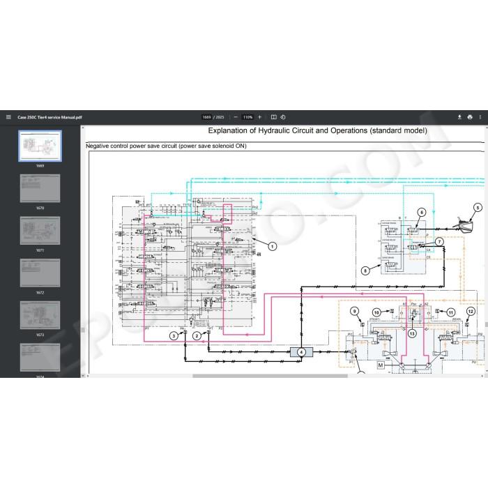 Case Excavator CX250C Tier 4 service manual