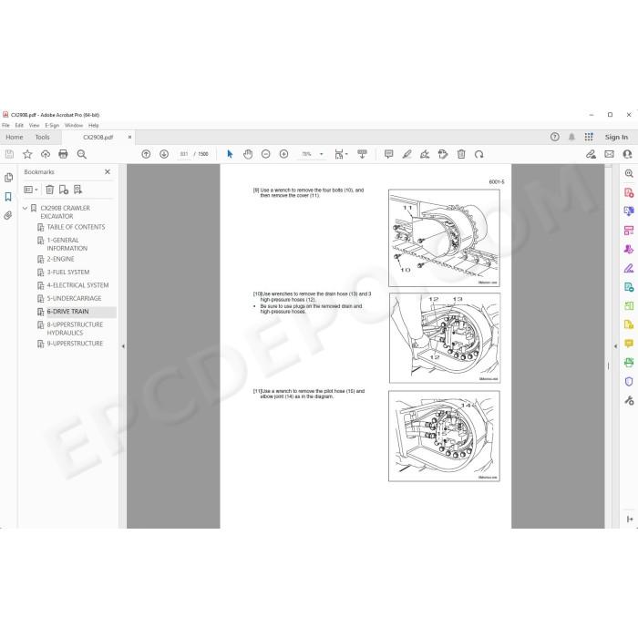 Case Crawler Excavator CX290B service manual