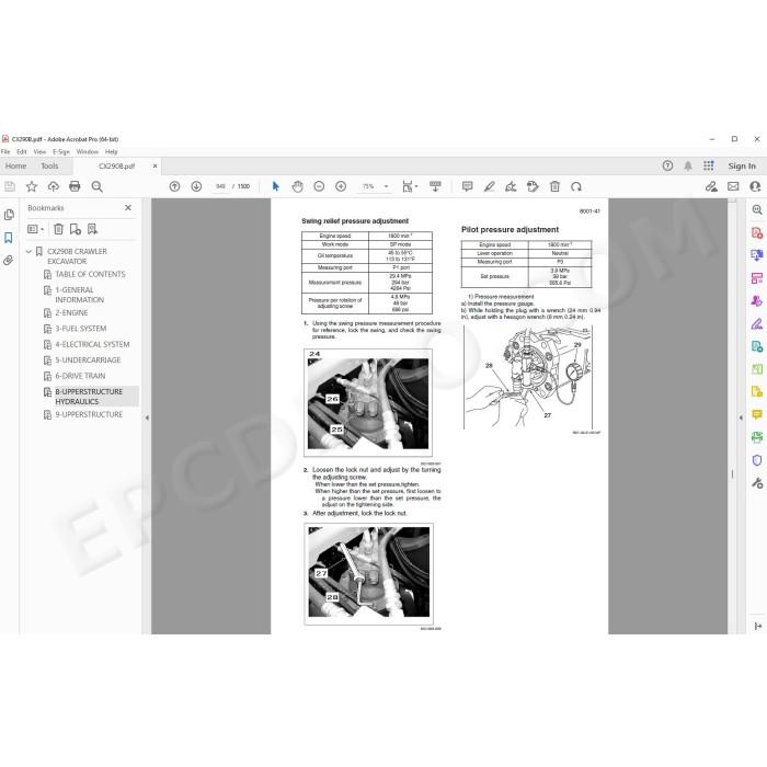 Case Crawler Excavator CX290B service manual