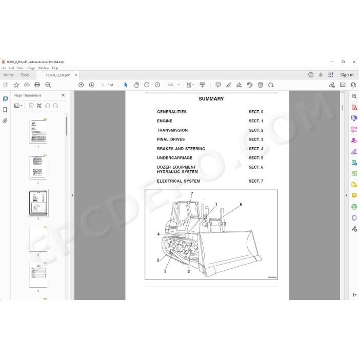 Case Dozer 1650K Tier 2 service manual