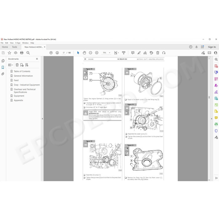 Case / New Holland Engine 445/M2 445T/M2 668T/M2 service manual
