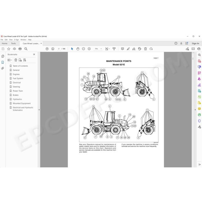 Case Wheel Loader 621E Tier 3 service manual