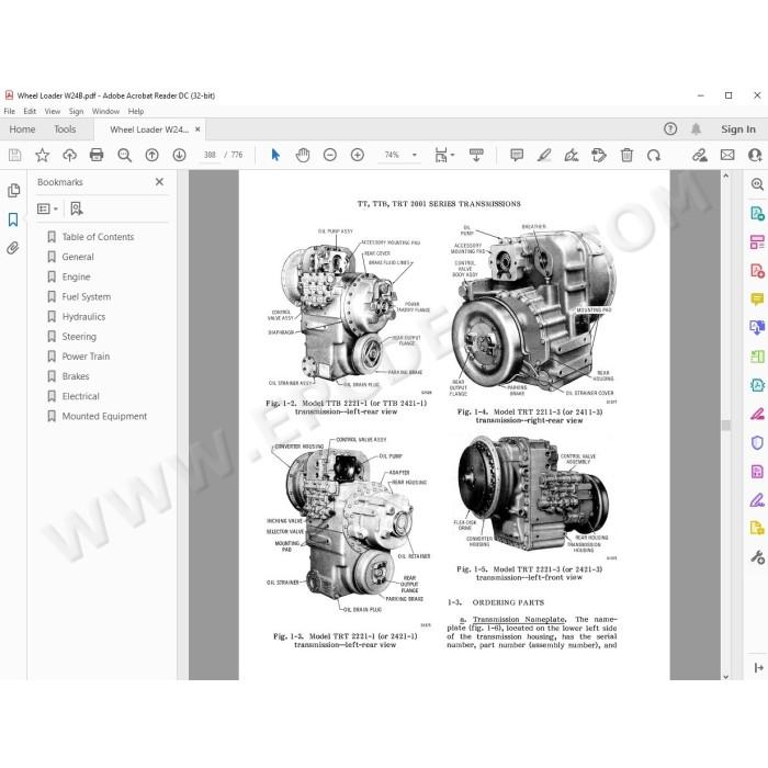 Case Wheel Loader W24B service manual