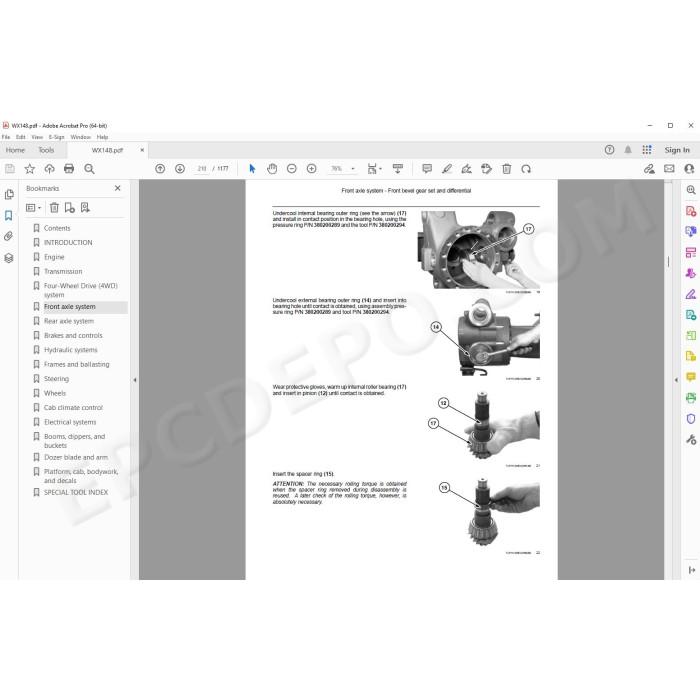 Case Wheeled Excavator WX148 service manual