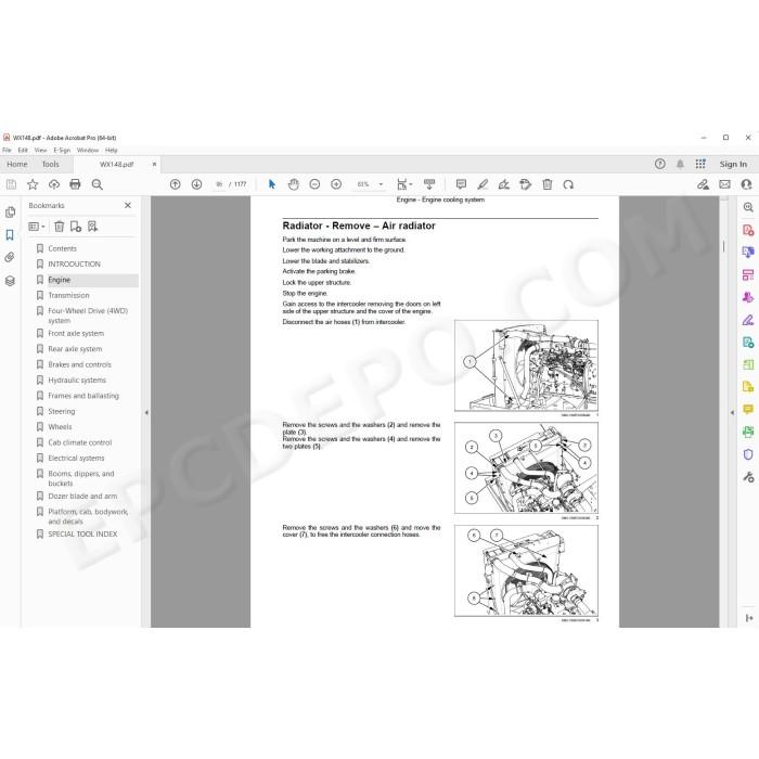 Case Wheeled Excavator WX148 service manual