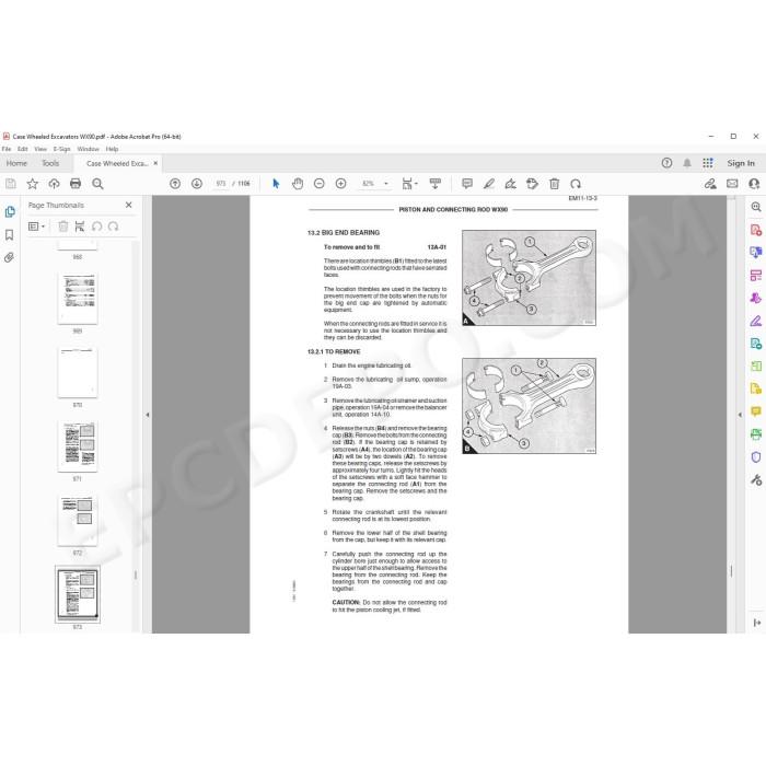Case Wheeled Excavator WX90 service manual