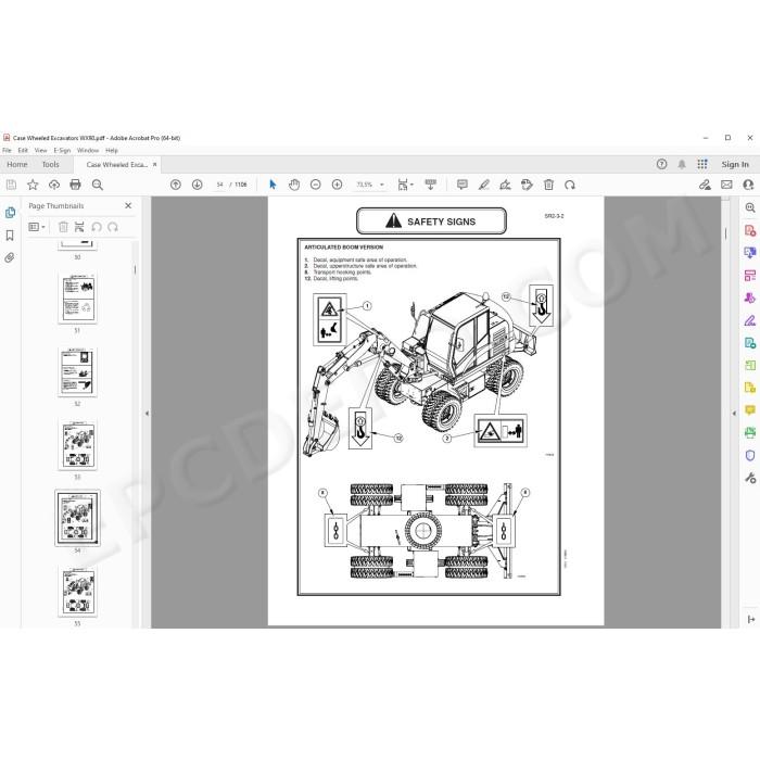 Case Wheeled Excavator WX90 service manual