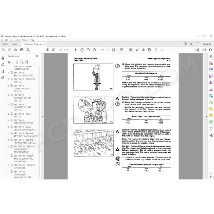 Cummins engine K19 service & repair manual